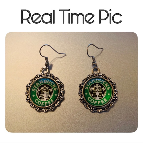 Starbucks Vintage Style Earrings - Picture 2 of 2